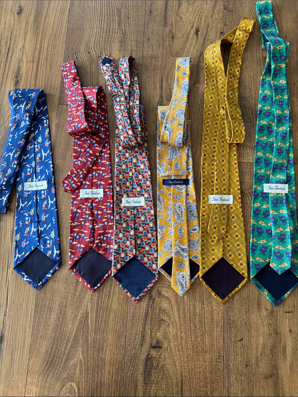 Bundle of Paul Fredrick men’s ties, fun prints / patterns - Picture 5 of 8